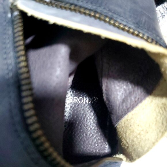 Bronx Leather Knee High Black Riding Boots Size 38 (7) - Picture 10 of 12